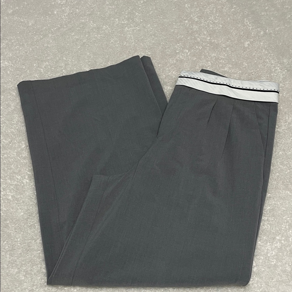 Gray trousers with White Trim